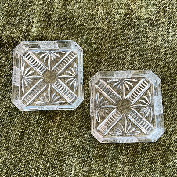 Vintage Accents Vintage Set Of Two Crystal Cut Glass